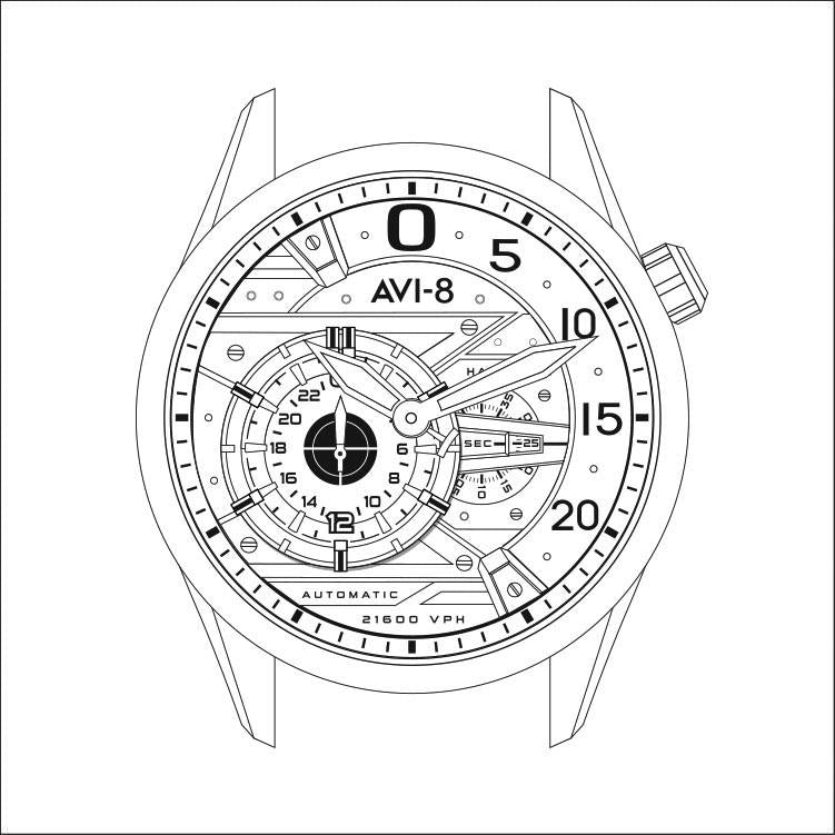 Hawker Harrier Ace of Spades AutomaticAV-4070 – AVI-8 Timepieces