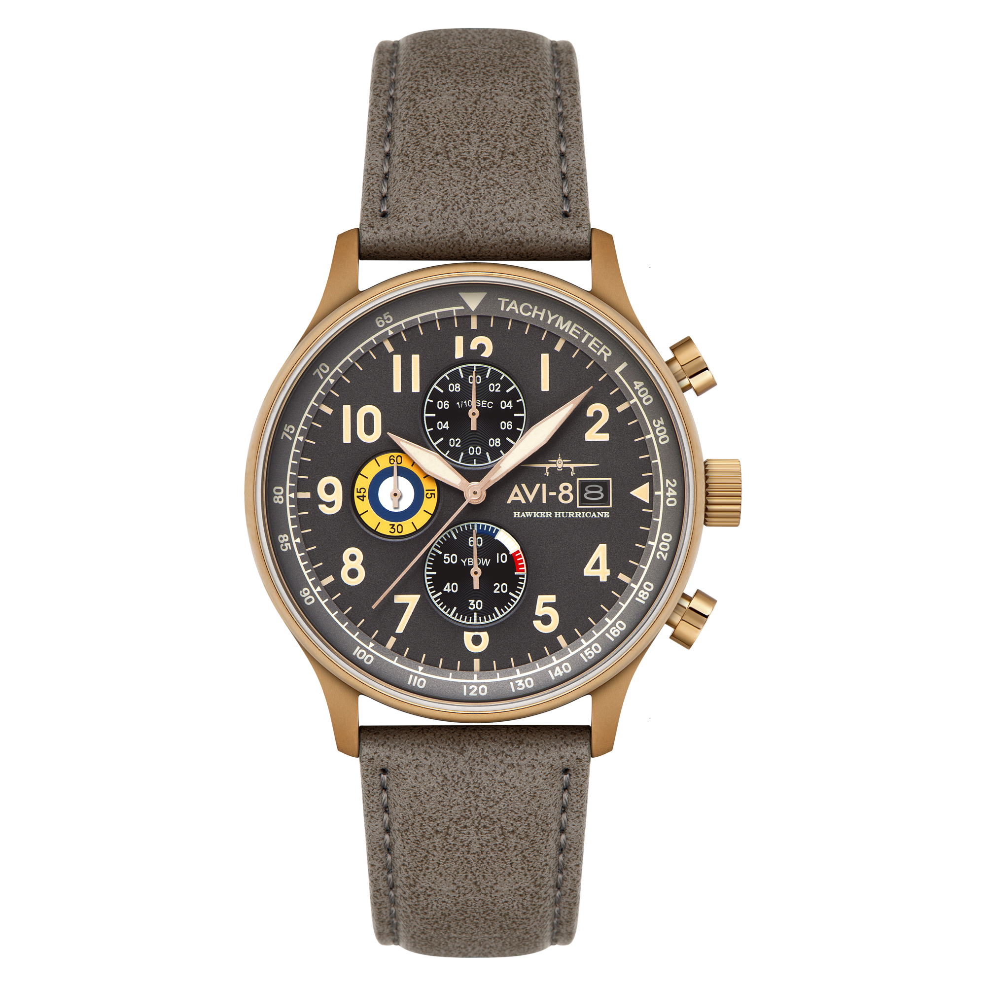 Fossil Grey | Hawker Hurricane Classic Chronograph – AVI-8 Timepieces Fossil Grey | Hawker Hurricane Classic Chronograph – AVI-8 Timepieces