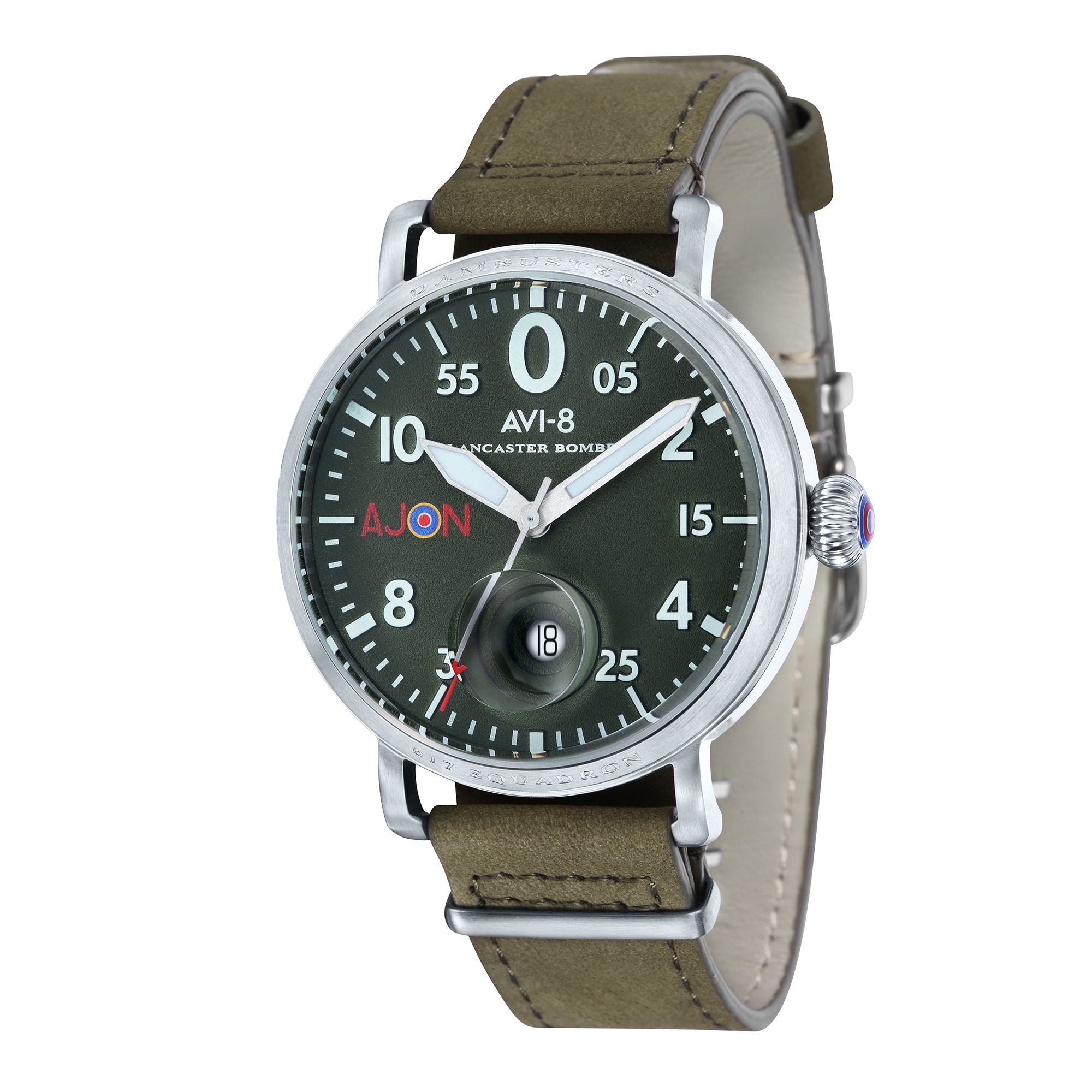 Khaki | Lancaster Bomber Dambuster Japan Quartz – AVI-8 Timepieces