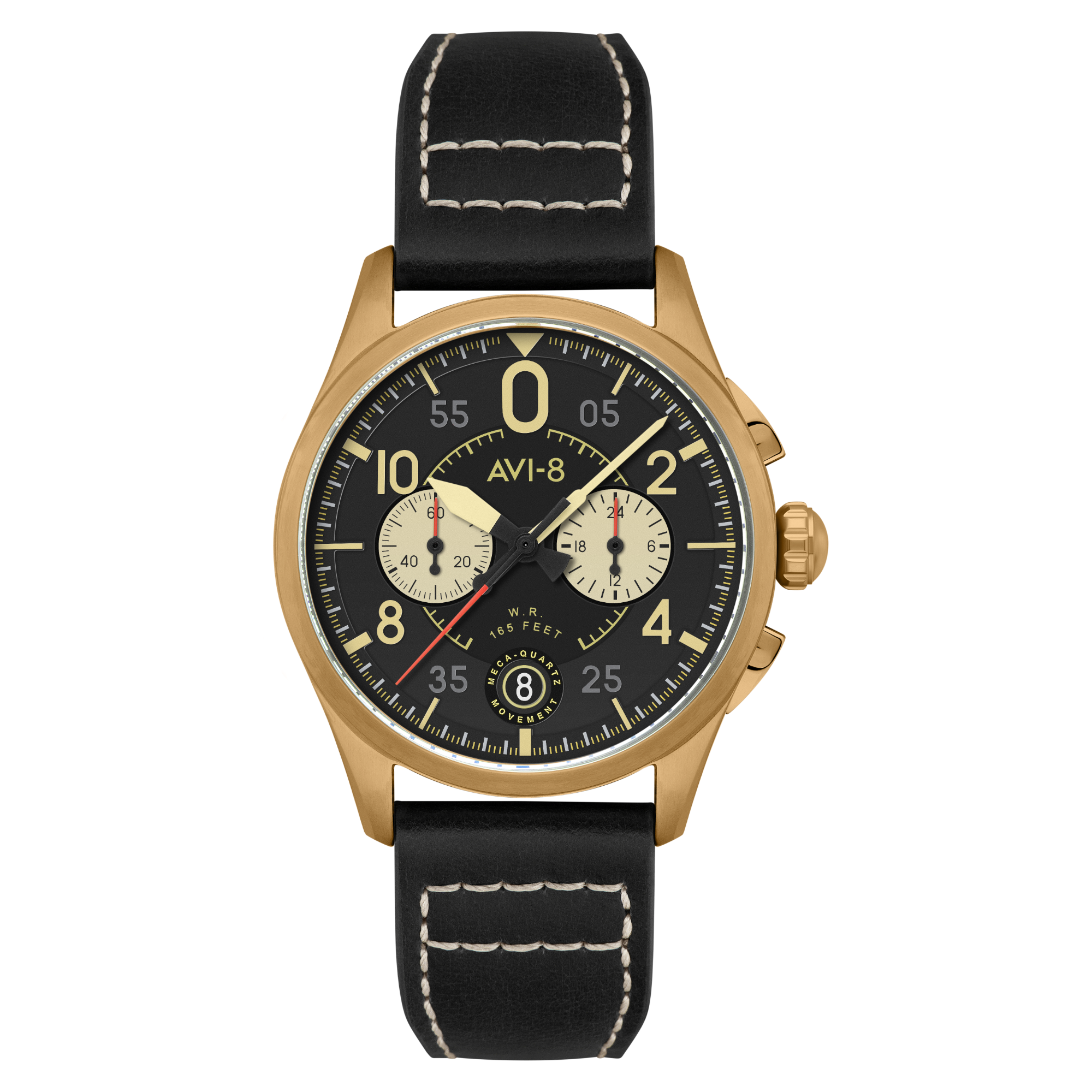 Void Black | Spitfire Lock Chronograph – AVI-8 Timepieces Void Black | Spitfire Lock Chronograph – AVI-8 Timepieces