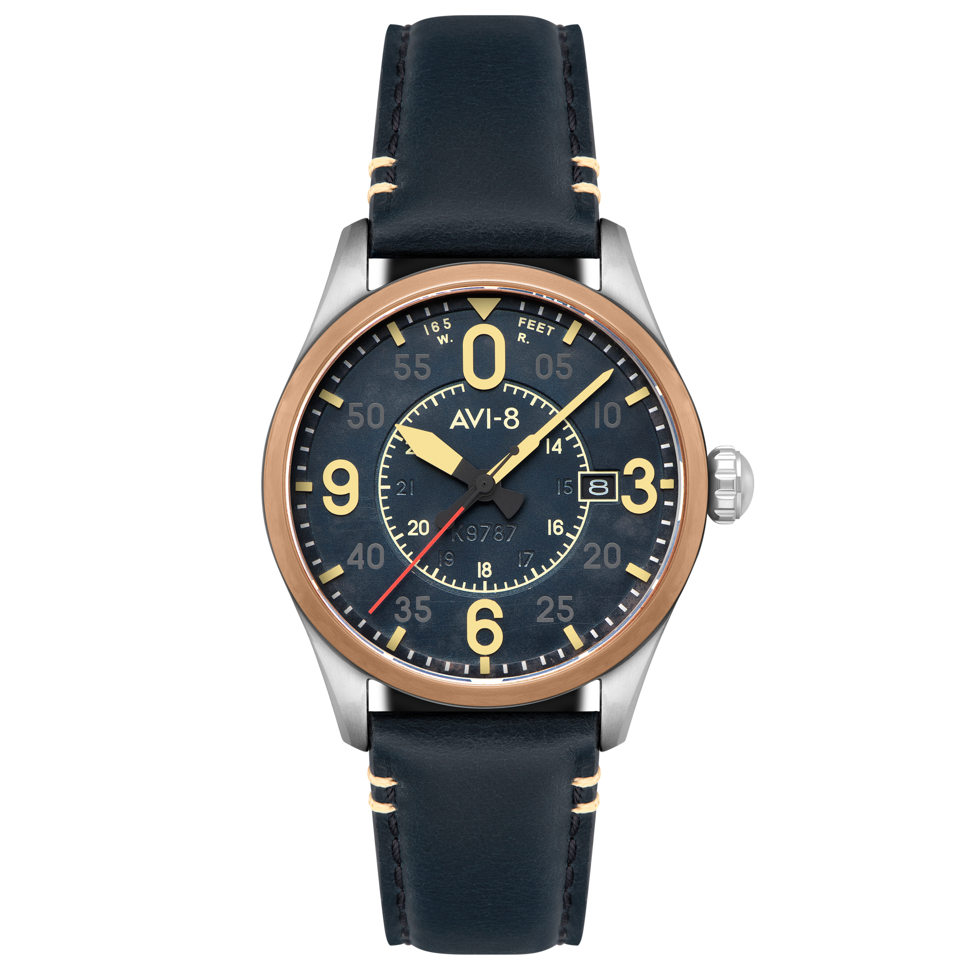 Distressed Blue | Spitfire Smith Automatic – AVI-8 Timepieces Distressed Blue | Spitfire Smith Automatic – AVI-8 Timepieces