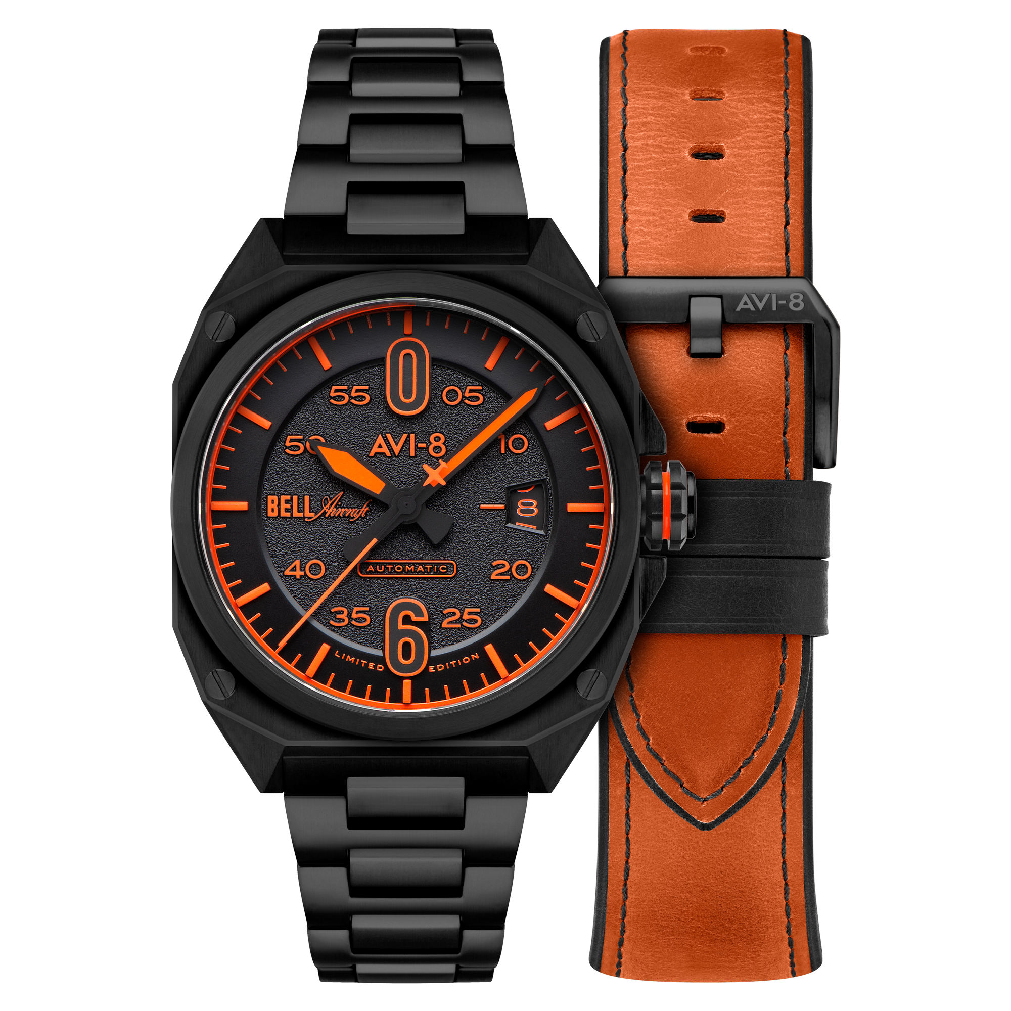 Pinecastle Black BELL X 1 Glamorous Glennis Automatic Limited Edition AVI 8 Timepieces