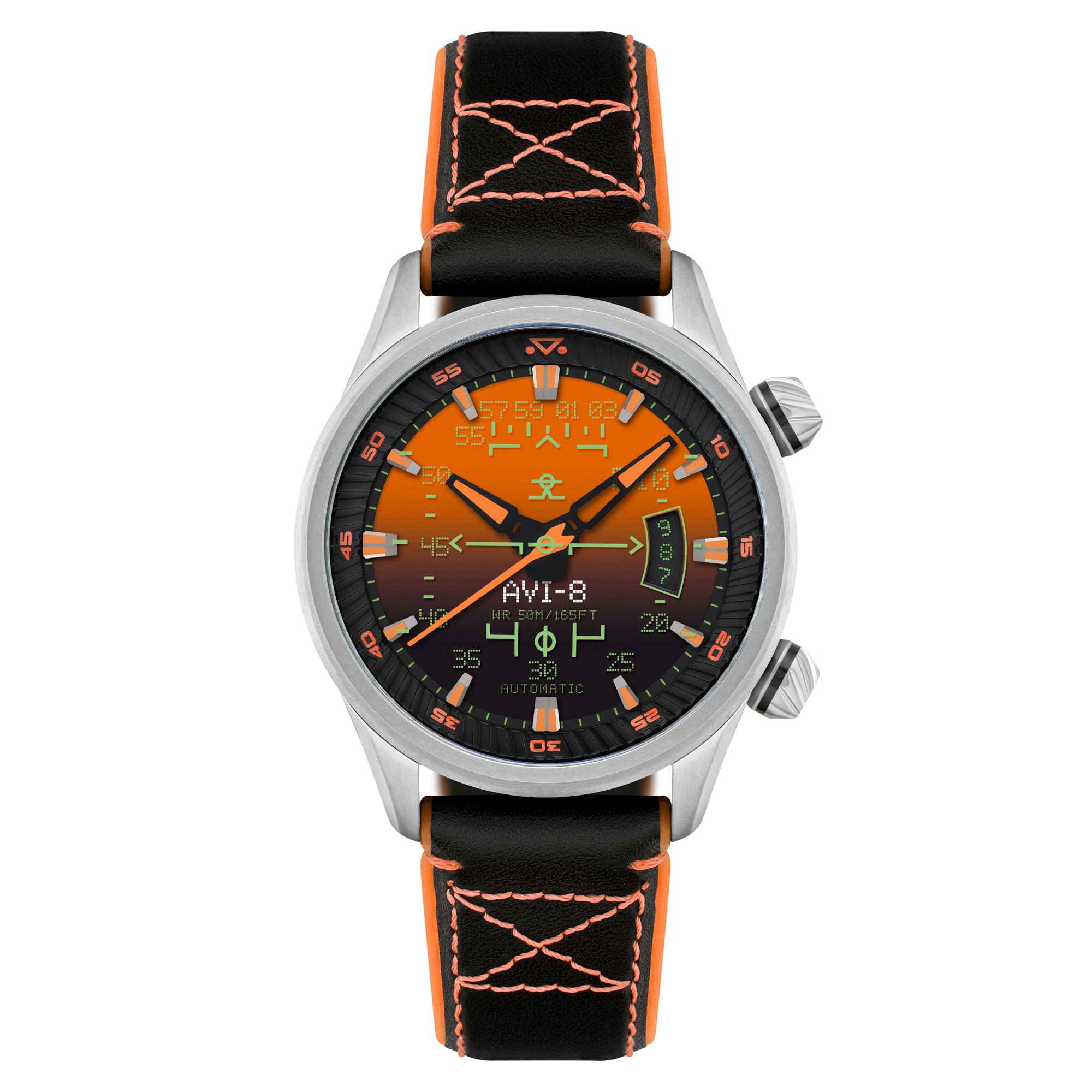 Gradient Orange | Hawker Harrier HUD Automatic – AVI-8 Timepieces Gradient Orange | Hawker Harrier HUD Automatic – AVI-8 Timepieces