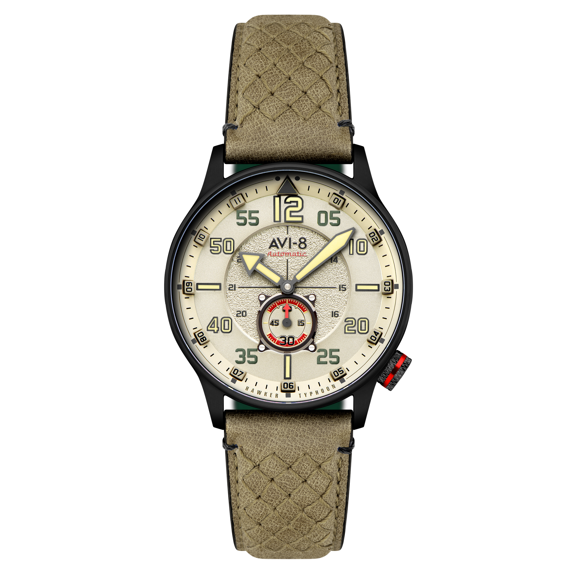 Dark Khaki | Hawker Typhoon Baldwin Automatic – AVI-8 Timepieces