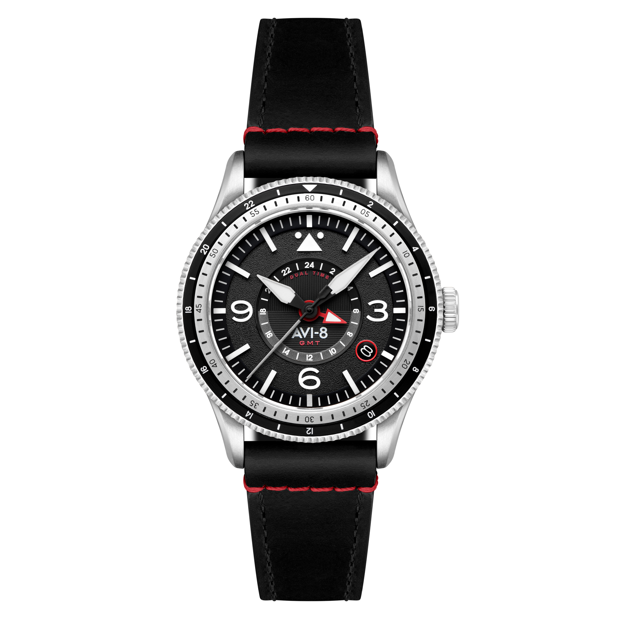 Engine Black | Flyboy Airmaster GMT Automatic – AVI-8 Timepieces Engine Black | Flyboy Airmaster GMT Automatic – AVI-8 Timepieces