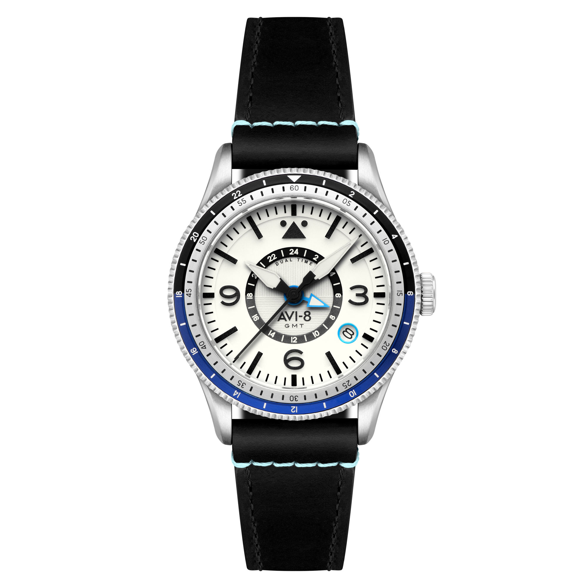 Wing Silver | Flyboy Airmaster GMT Automatic – AVI-8 Timepieces Wing Silver | Flyboy Airmaster GMT Automatic – AVI-8 Timepieces