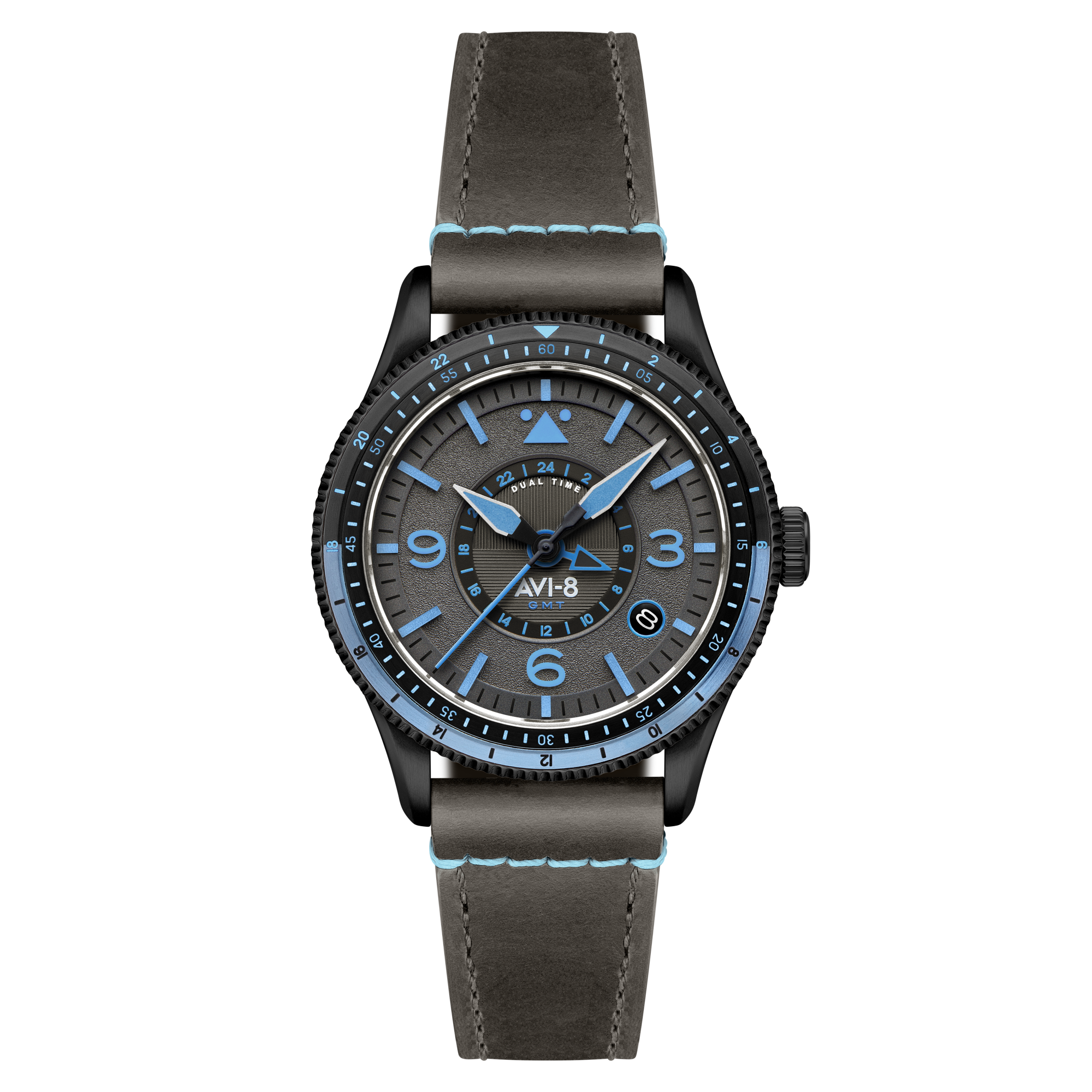 Rubber Black | Flyboy Airmaster GMT Automatic – AVI-8 Timepieces