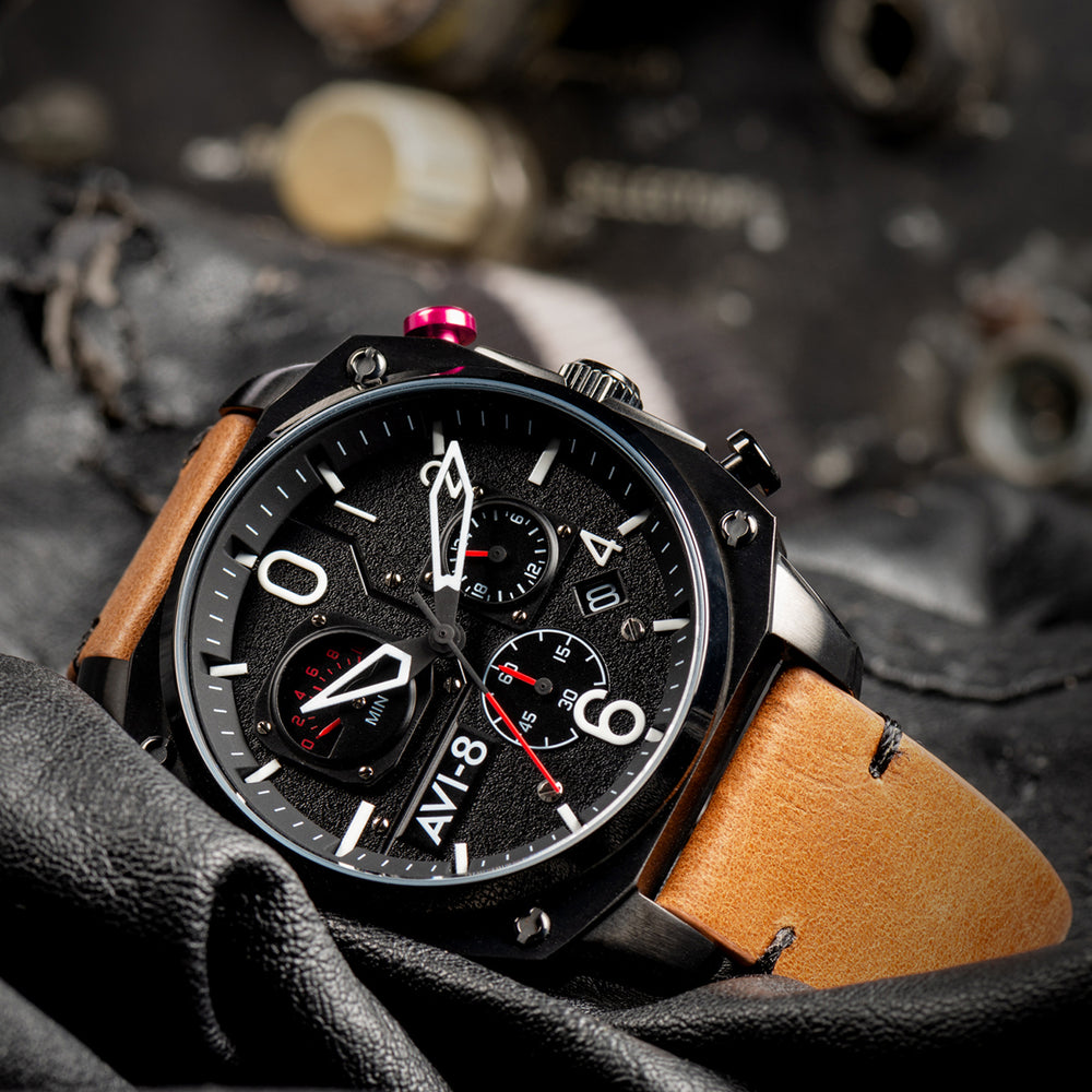 CHARCOAL EMBER BROWN RETROGRADE CHRONOGRAPH 5