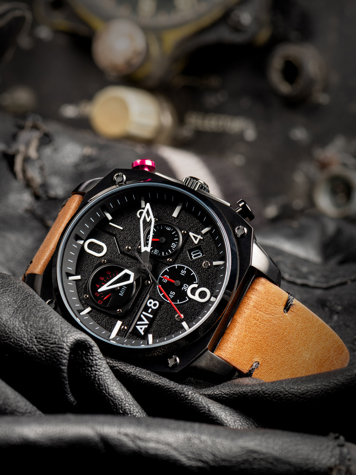 CHARCOAL EMBER BROWN RETROGRADE CHRONOGRAPH 5