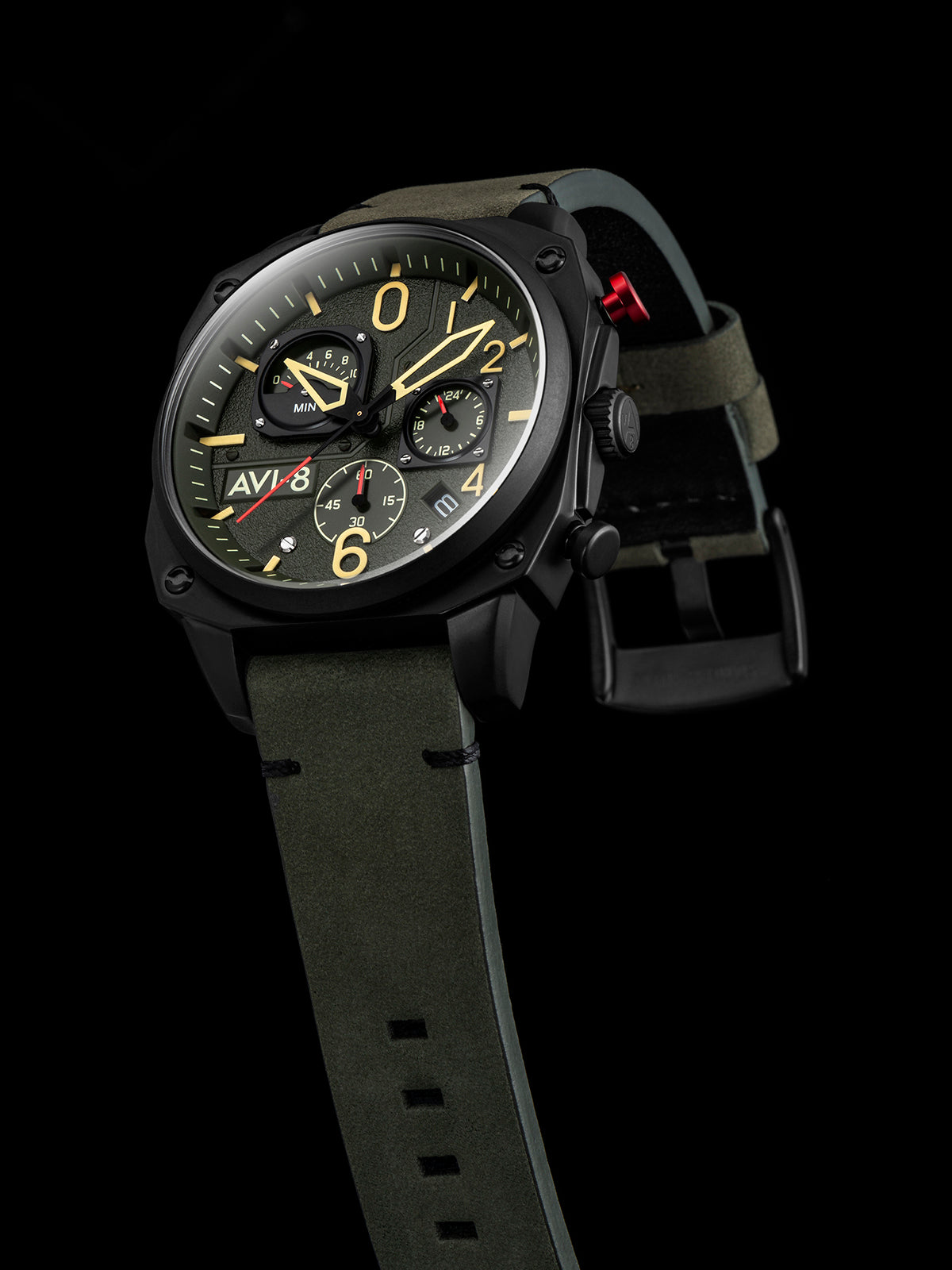 DEEP GREEN BLACK RETROGRADE CHRONOGRAPH 4