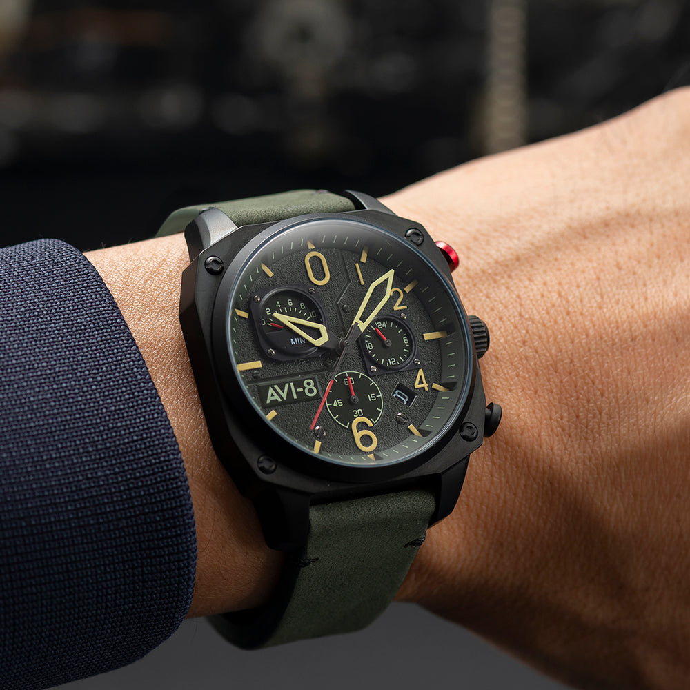 DEEP GREEN BLACK RETROGRADE CHRONOGRAPH 2