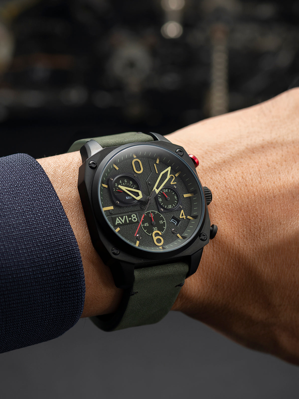 DEEP GREEN BLACK RETROGRADE CHRONOGRAPH 2