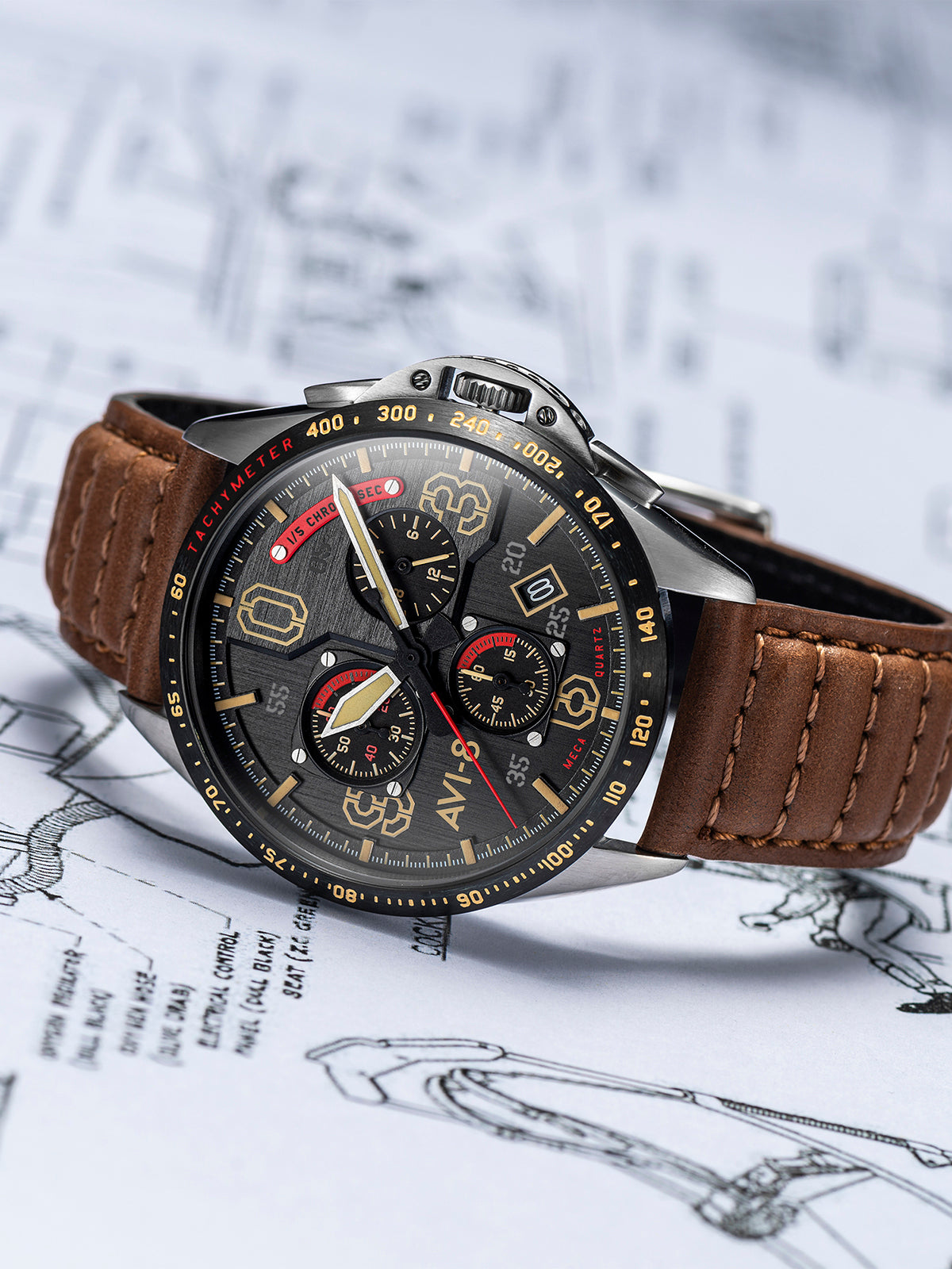 Bronze Oak Blakeslee Chronograph 5