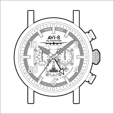 Dambuster Operation Catechism 80th Dual Time Chronograph Limited Edition<br>AV-4124