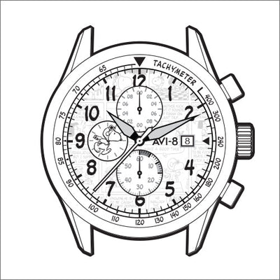 Hawker Hurricane Classic Chronograph Peanuts Snoopy Flying Ace Limited Edition<br>AV-4132