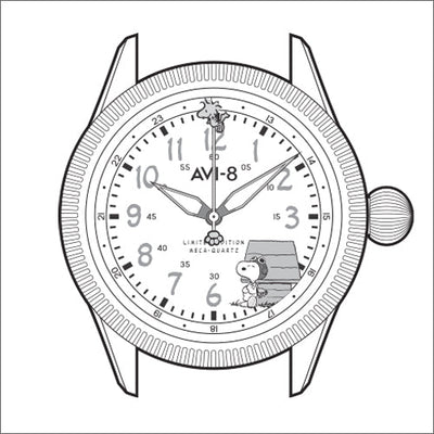 Flyboy Airmaster 40 Meca-Quartz Peanuts Snoopy Flying Ace Limited Edition<br>AV-4139