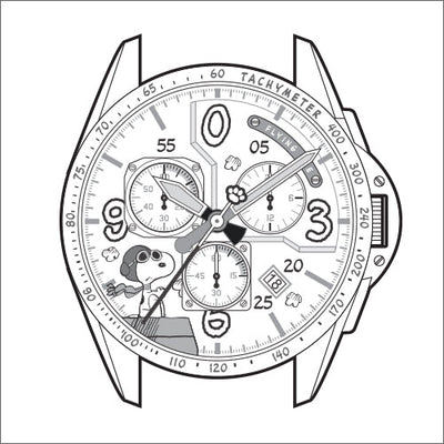 P-51 Mustang Blakeslee Chronograph Peanuts Snoopy Flying Ace Limited Edition<br>AV-4140