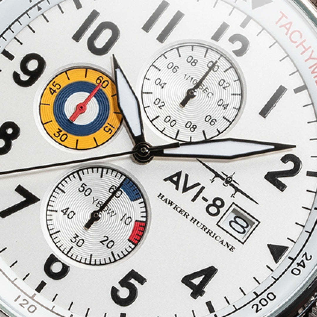 Classic White | Hawker Hurricane Classic Chronograph – AVI-8