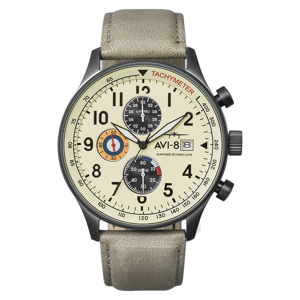Cream Beige | Hawker Hurricane Classic Chronograph – AVI-8 Timepieces Cream Beige | Hawker Hurricane Classic Chronograph – AVI-8 Timepieces