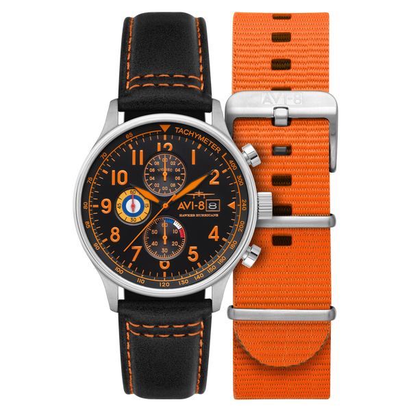 Tiger Orange | Hawker Hurricane Classic Chronograph – AVI-8 Timepieces