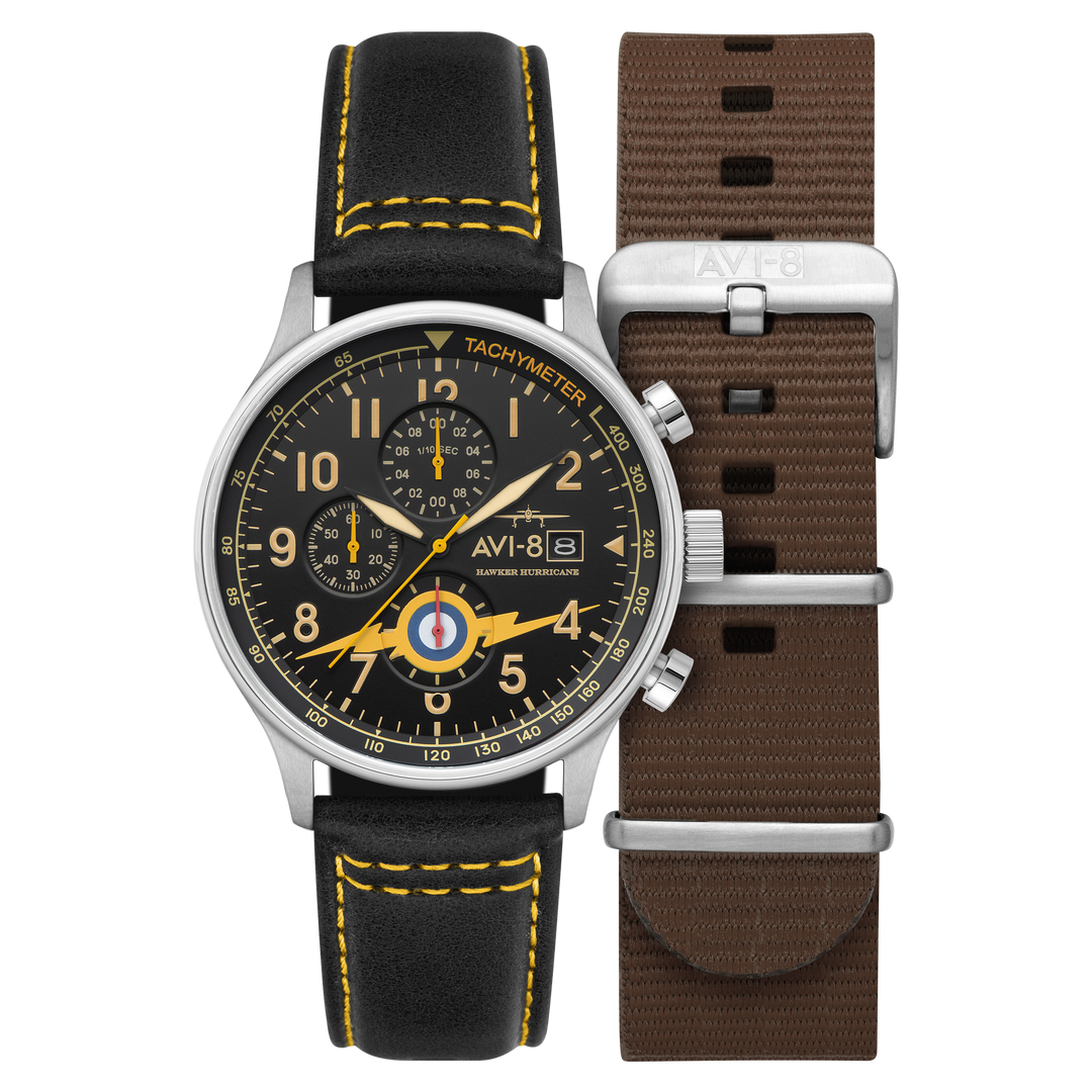 Lightning Orange | Hawker Hurricane Classic Chronograph – AVI-8 Lightning Orange | Hawker Hurricane Classic Chronograph – AVI-8