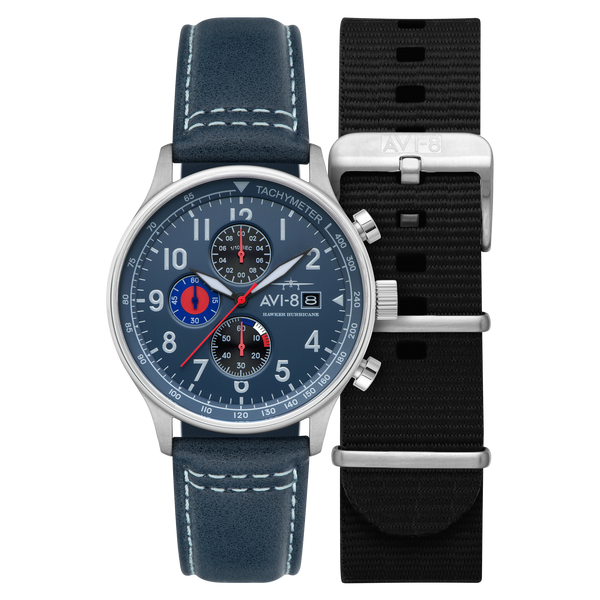 Opal Blue | Hawker Hurricane Classic Chronograph – AVI-8 Timepieces Opal Blue | Hawker Hurricane Classic Chronograph – AVI-8 Timepieces