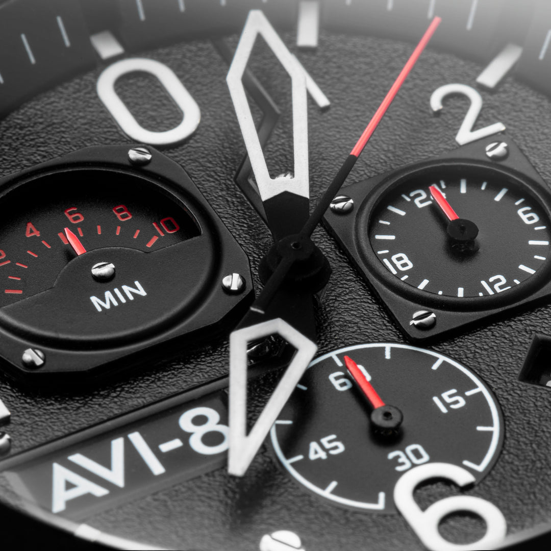 Charcoal Ember Brown | Hawker Hunter Retrograde Chronograph – AVI
