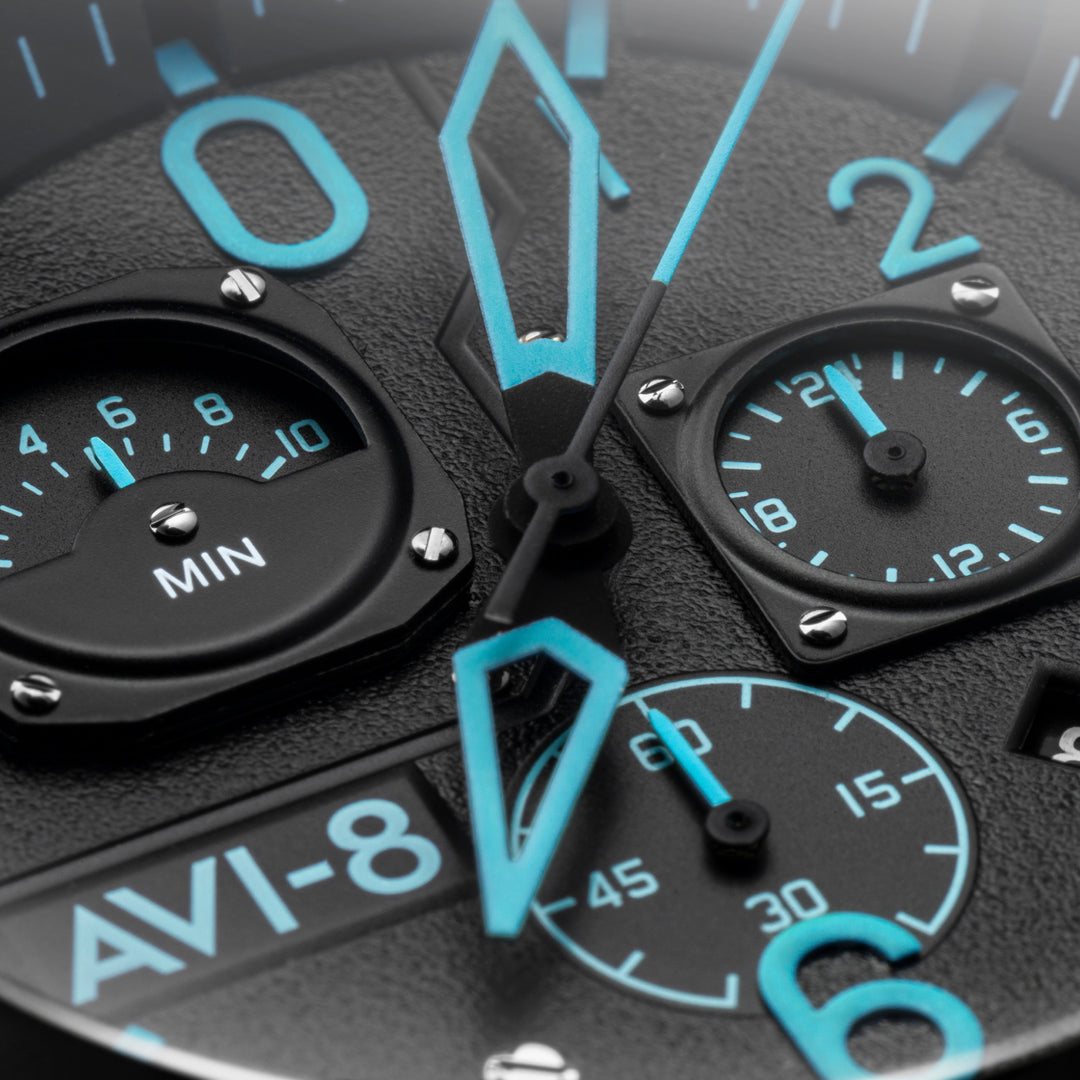 Blue Diamond | Hawker Hunter Retrograde Chronograph – AVI-8 Timepieces