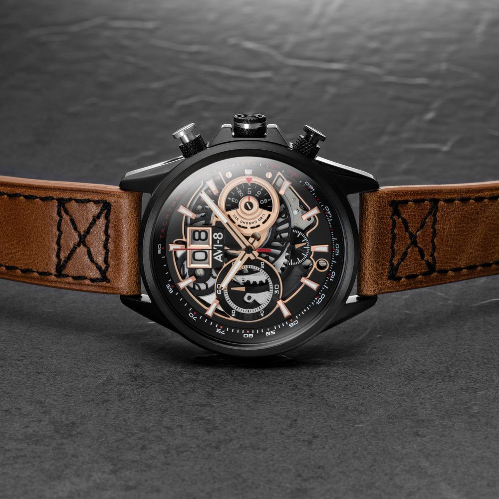 Bronze Carbon Hawker Harrier Matador Chronograph AVI 8 Timepieces