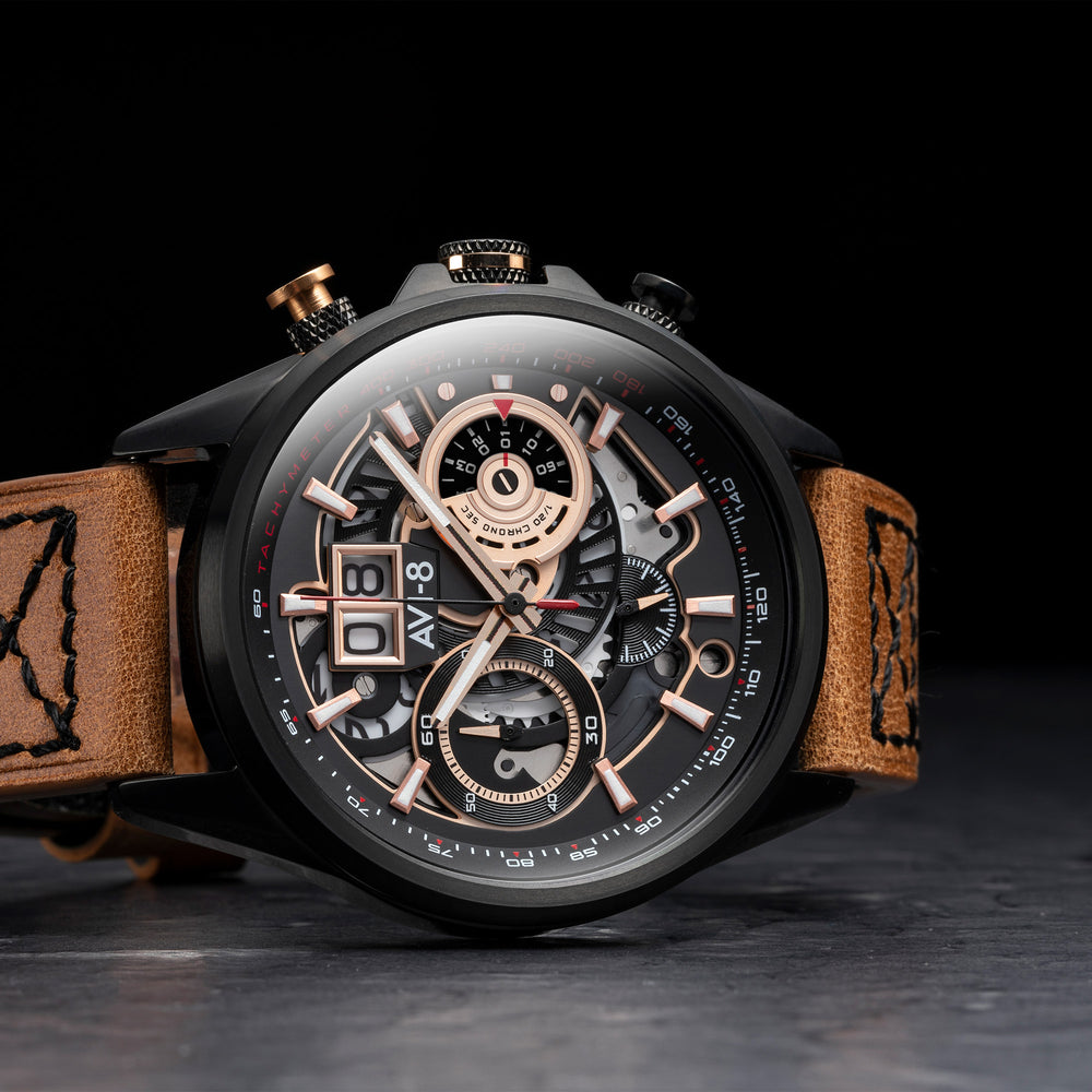 Bronze Carbon Hawker Harrier Matador Chronograph AVI 8 Timepieces