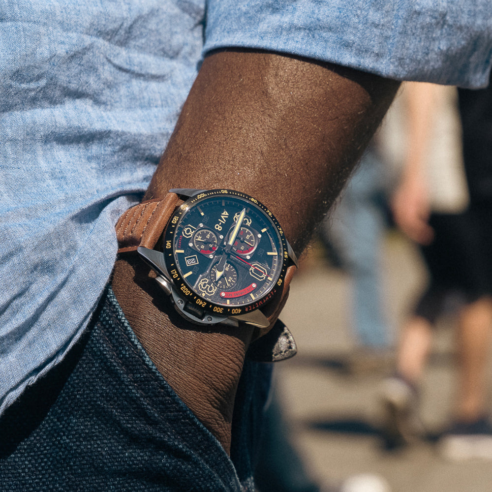 Bronze Oak | P51 Mustang Blakeslee Meca-Quartz Chronograph – AVI-8