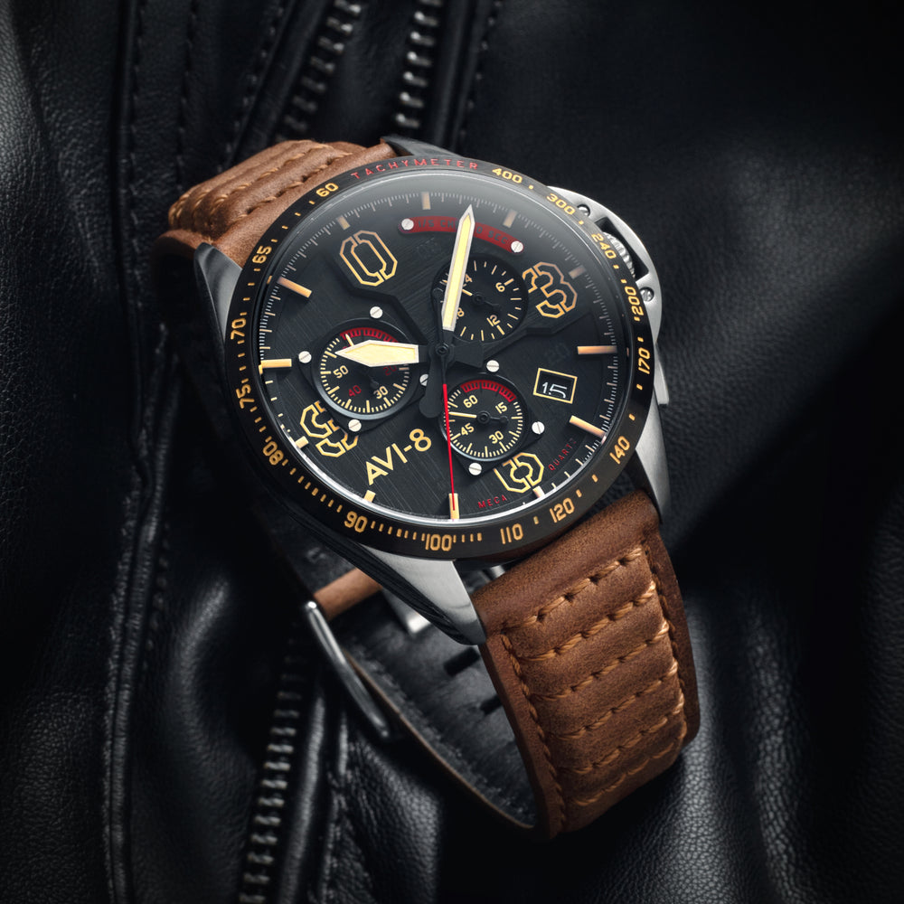 Bronze Oak | P51 Mustang Blakeslee Meca-Quartz Chronograph – AVI-8