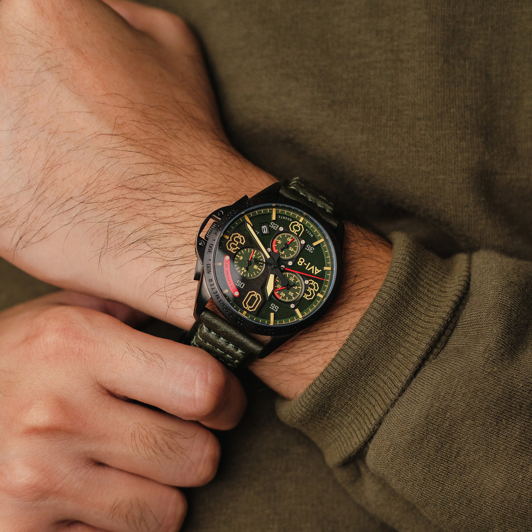 Leaf Green | P51 Mustang Blakeslee Meca-Quartz Chronograph – AVI-8