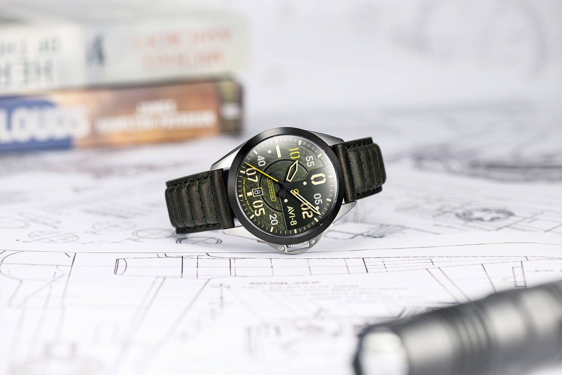 Greentree | P51 Mustang Hitchcock Automatic – AVI-8 Timepieces