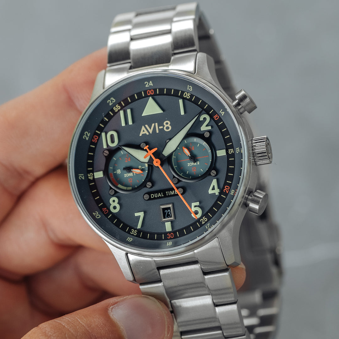 Gutersloh | Hawker Hurricane Carey Dual Time – AVI-8 Timepieces