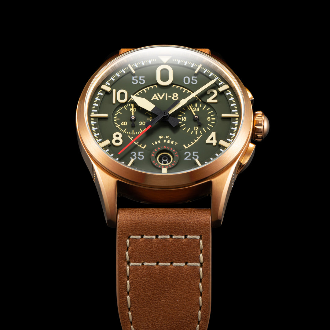 Bronze Green | Spitfire Lock Chronograph – AVI-8 Timepieces