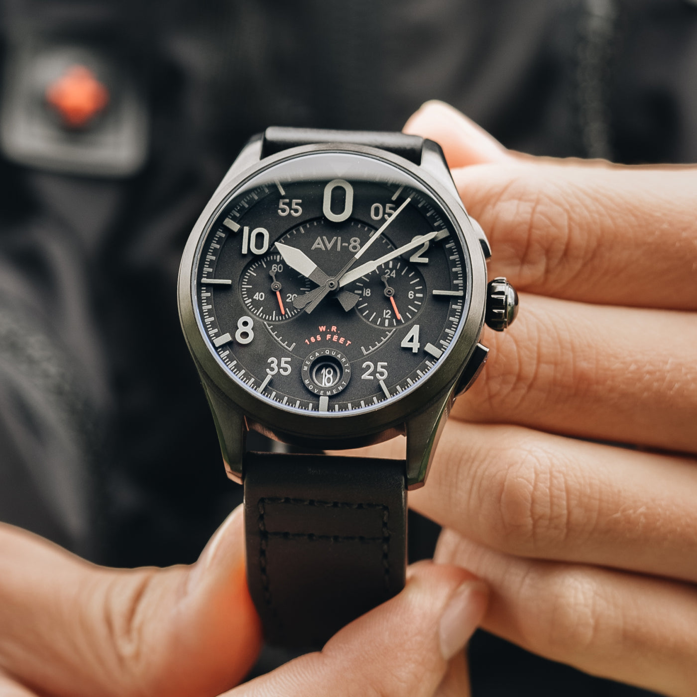 S159 ★ avi-8 アヴィエイト スピットファイア SPITFIRE Slate Black | Spitfire Lock Chronograph – AVI-8 Timepieces