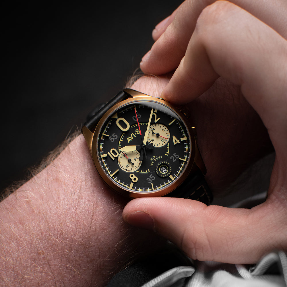 VIVIFY Body Pierce 8~9G シルバー オニキス Void Black | Spitfire Lock Chronograph – AVI-8 Timepieces