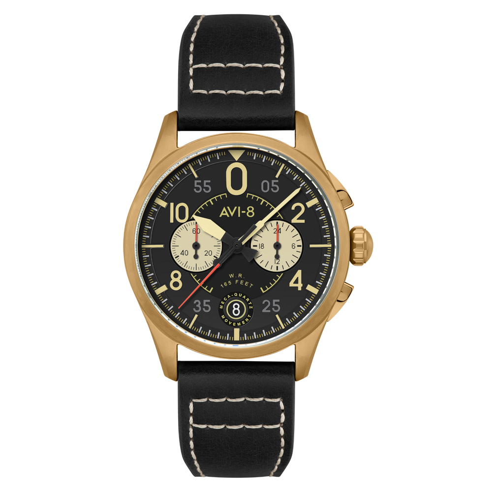 Void Black | Spitfire Lock Chronograph – AVI-8 Timepieces