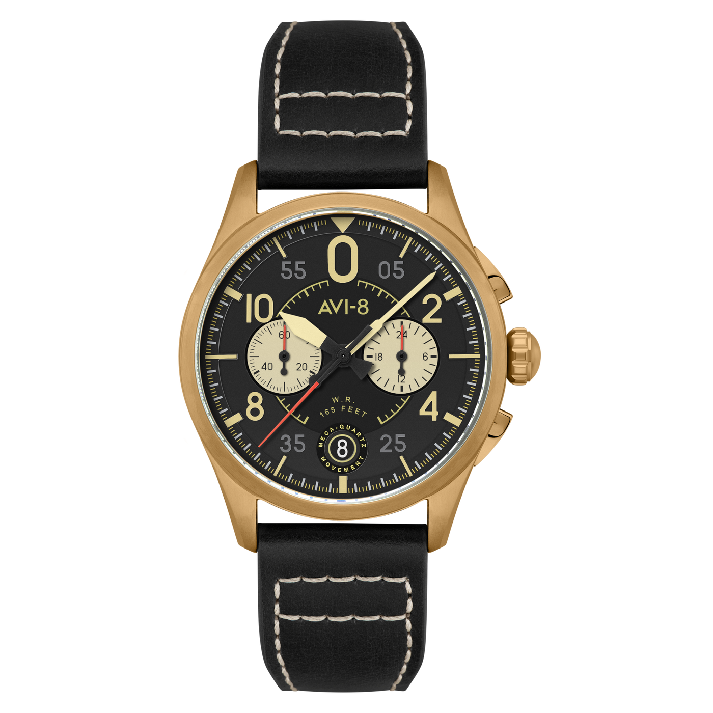 Void Black | Spitfire Lock Chronograph – AVI-8 Timepieces Void Black | Spitfire Lock Chronograph – AVI-8 Timepieces