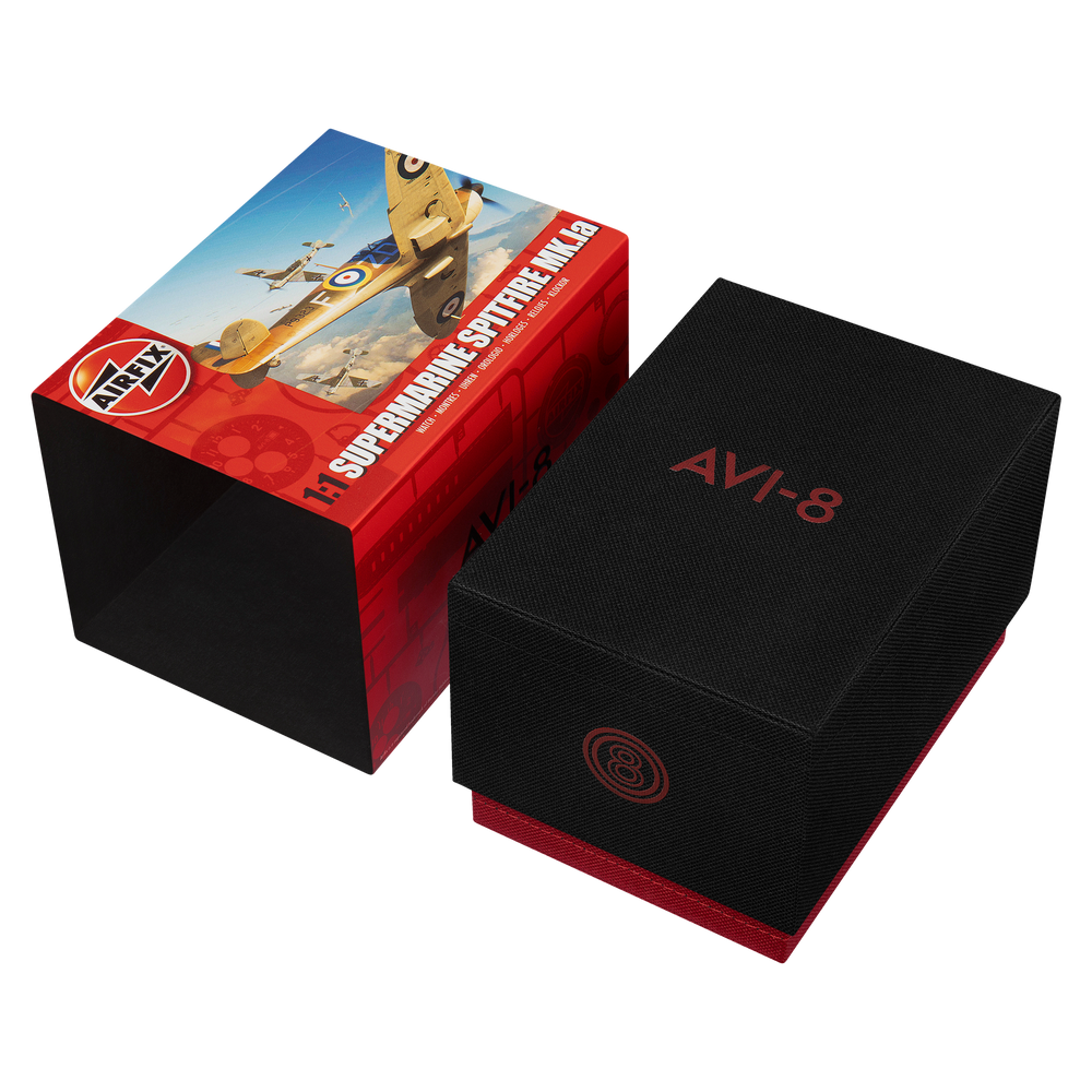 Raven Black | Spitfire Lock Chronograph Airfix Edition – AVI-8 Raven Black | Spitfire Lock Chronograph Airfix Edition – AVI-8