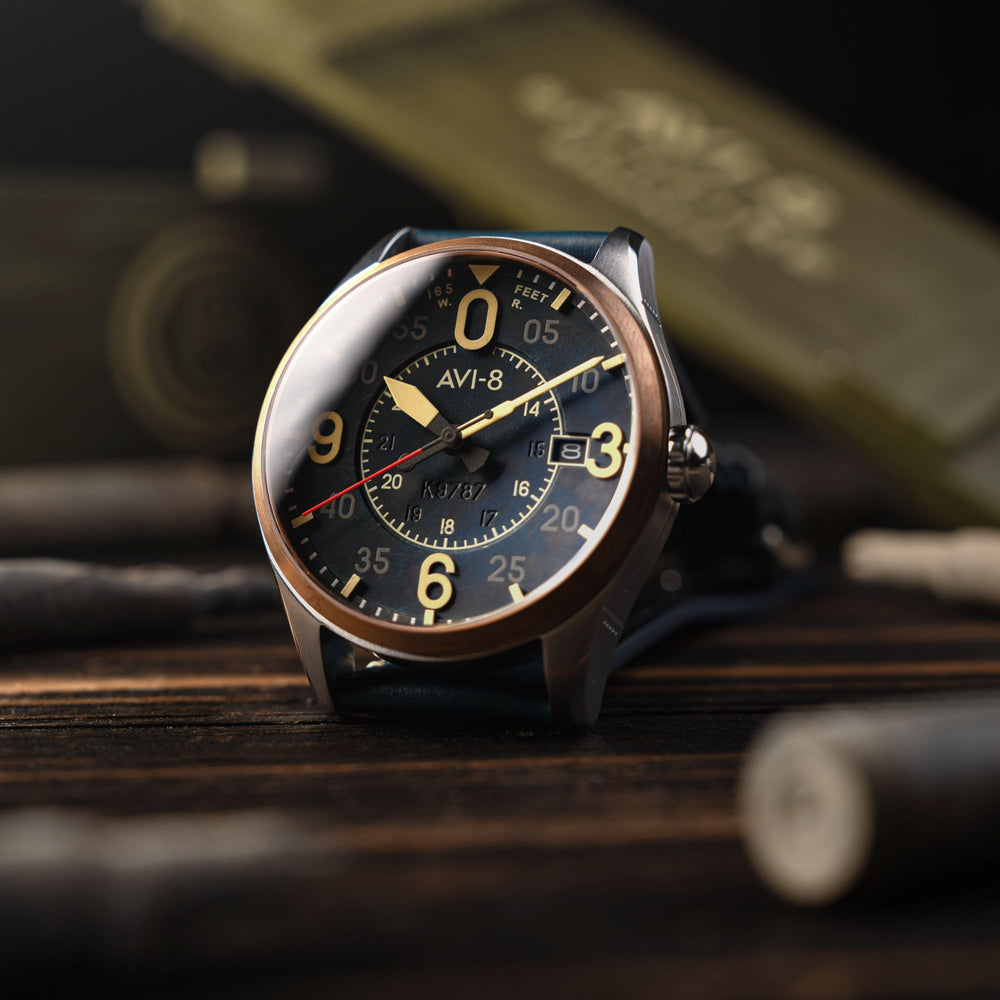 AVI-8 SUPER MARINE SPITFIRE 時計 AVI-8 Supermarine Spitfire Chronograph Men's Watch AV-4025