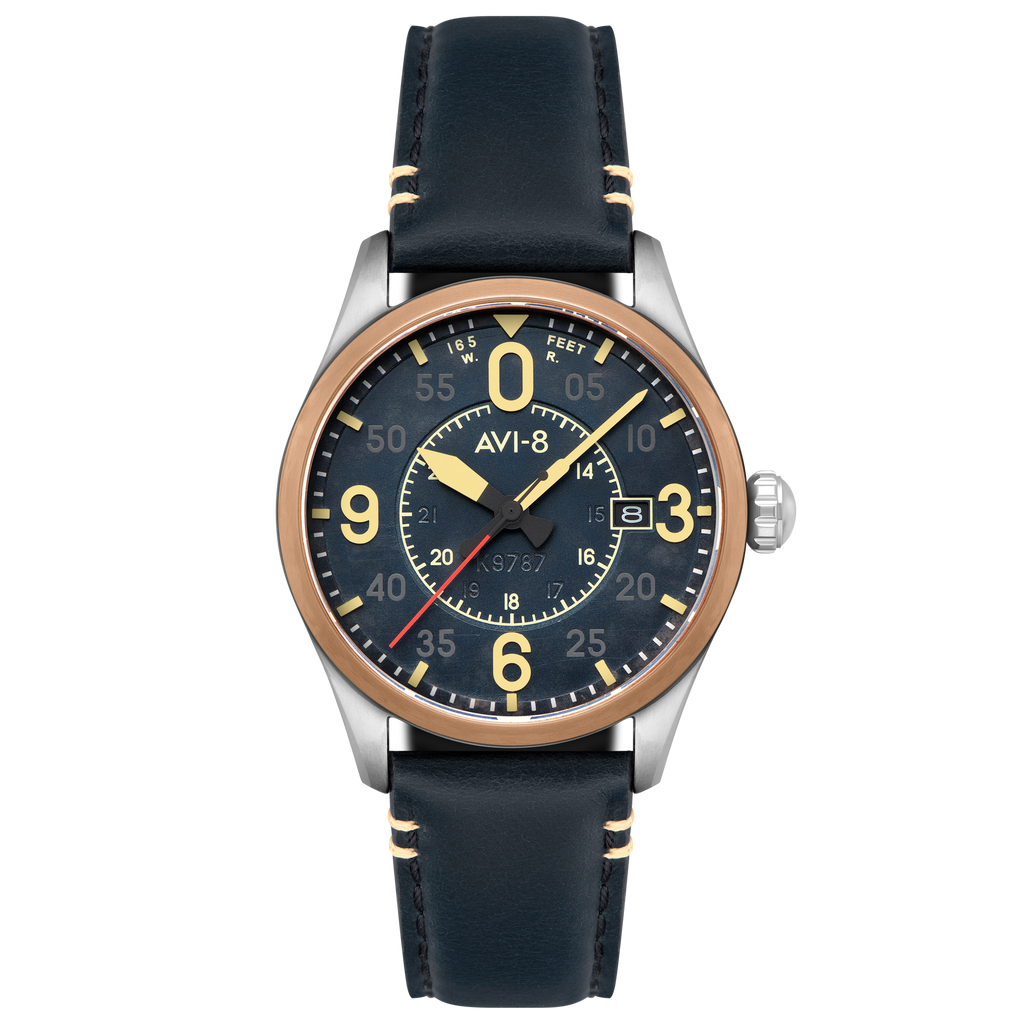 Distressed Blue | Spitfire Smith Automatic – AVI-8 Timepieces Distressed Blue | Spitfire Smith Automatic – AVI-8 Timepieces