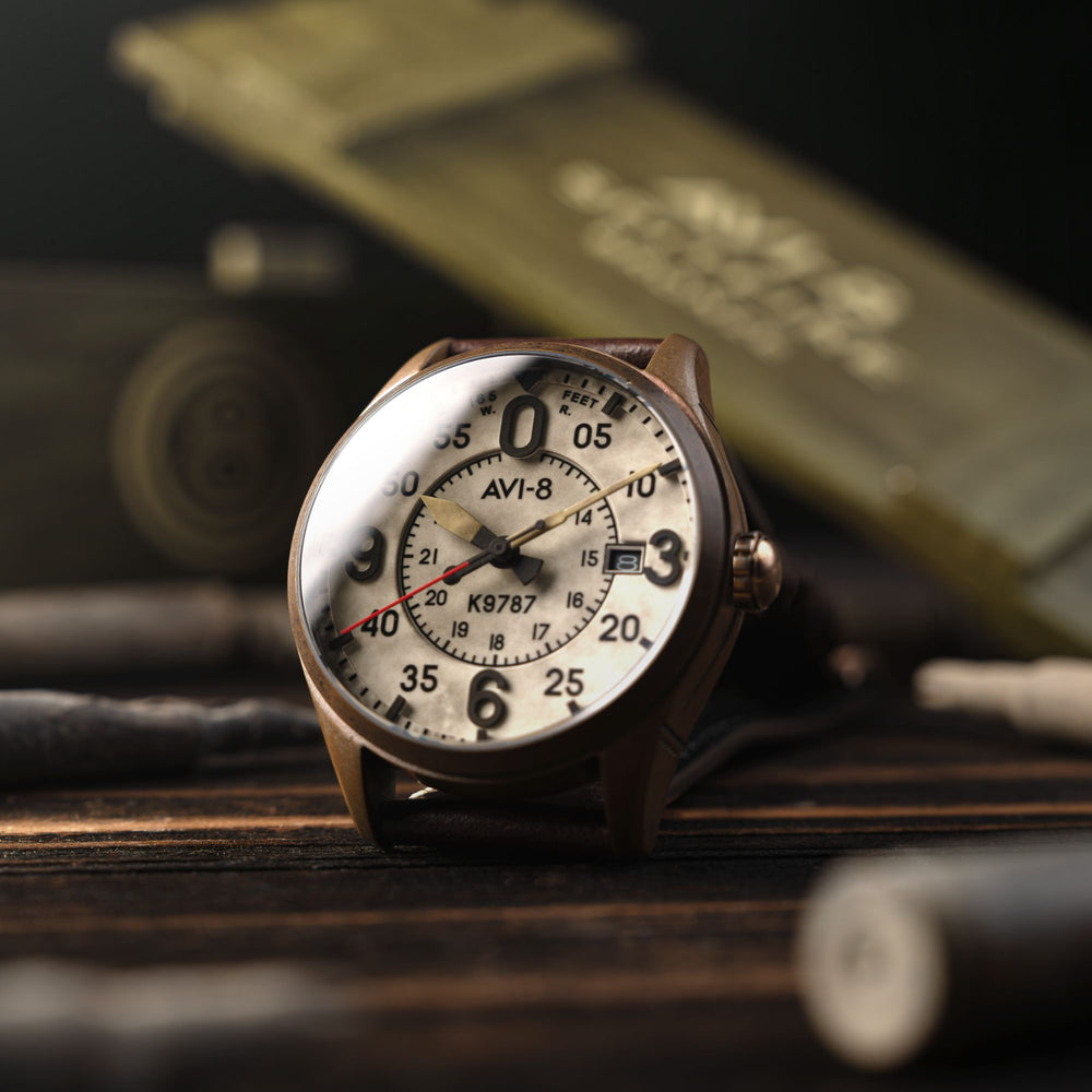 Oxidized Bronze | Spitfire Smith Automatic – AVI-8 Timepieces