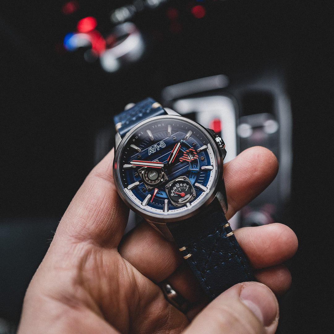 Regiment Blue | Hawker Harrier Farley Multifunction – AVI-8 Timepieces