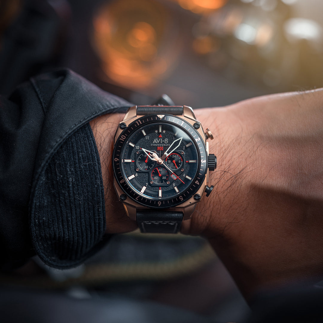 HAWKER HUNTER ATLAS DUAL TIME CHRONO – AVI-8 Timepieces