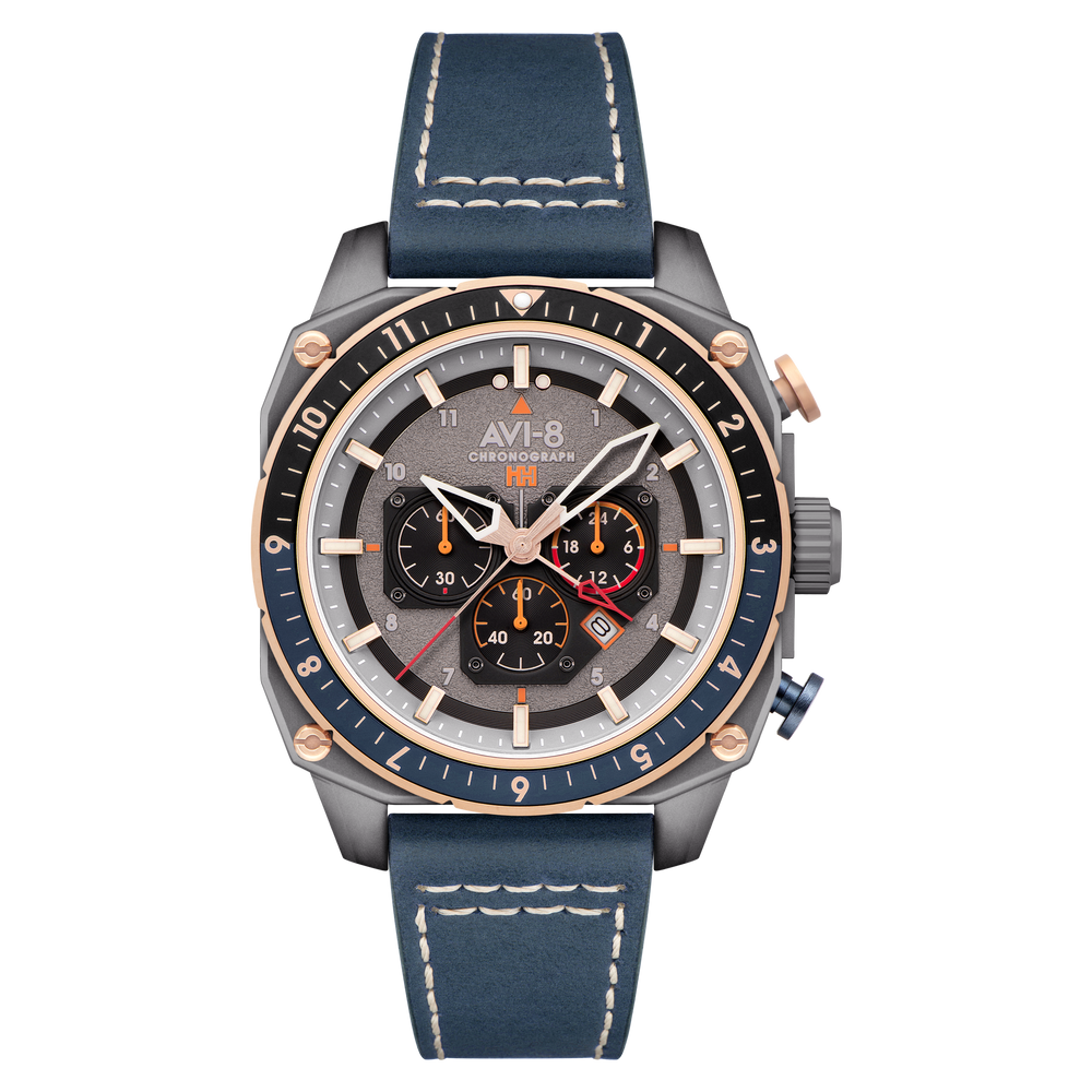 Charcoal Grey | Hawker Hunter Atlas Dual Time Chronograph – AVI-8 Charcoal Grey | Hawker Hunter Atlas Dual Time Chronograph – AVI-8