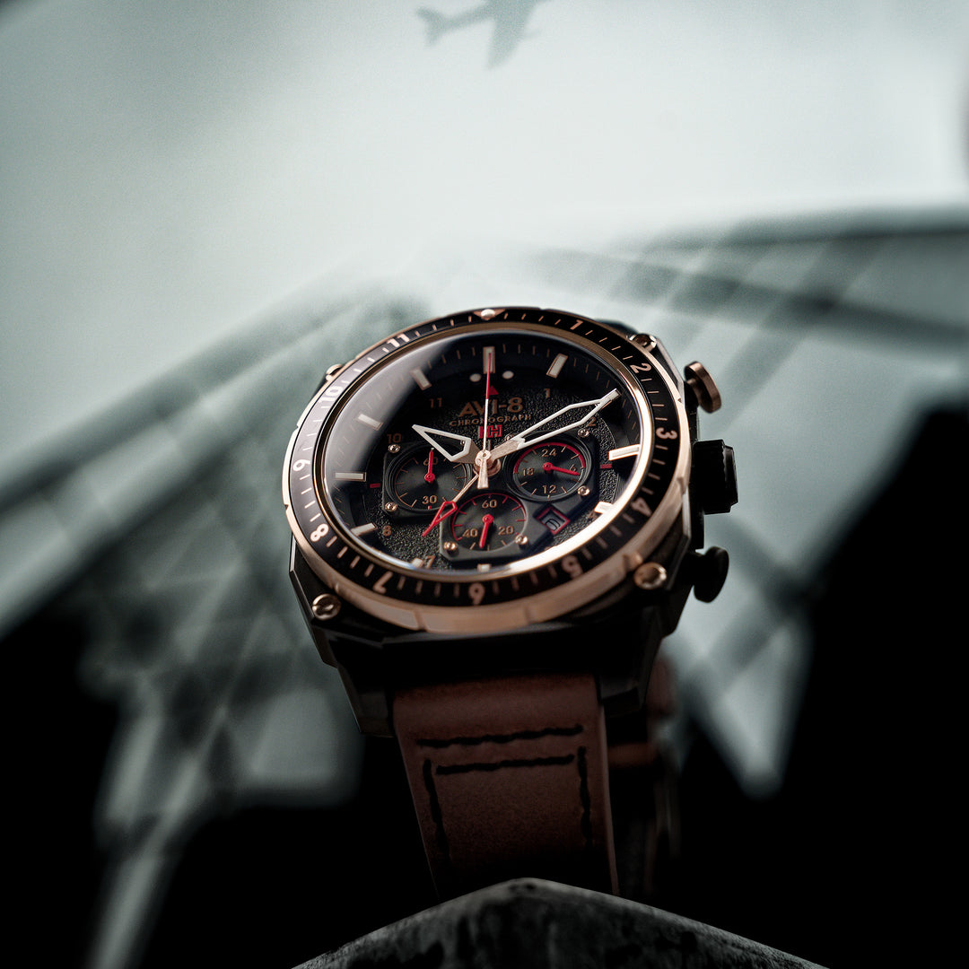 Jade Black | Hawker Hunter Atlas Dual Time Chronograph – AVI-8