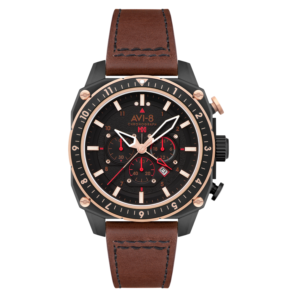 Jade Black | Hawker Hunter Atlas Dual Time Chronograph – AVI-8 Jade Black | Hawker Hunter Atlas Dual Time Chronograph – AVI-8