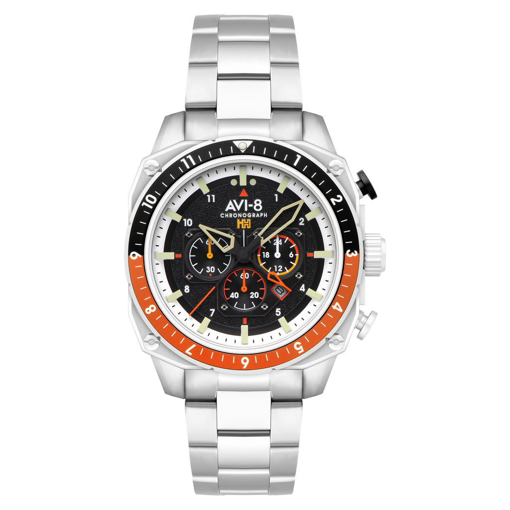 Raven Black | Hawker Hunter Atlas Dual Time Chronograph – AVI-8 Raven Black | Hawker Hunter Atlas Dual Time Chronograph – AVI-8